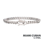 6mm Steel Miami Cuban Bracelet