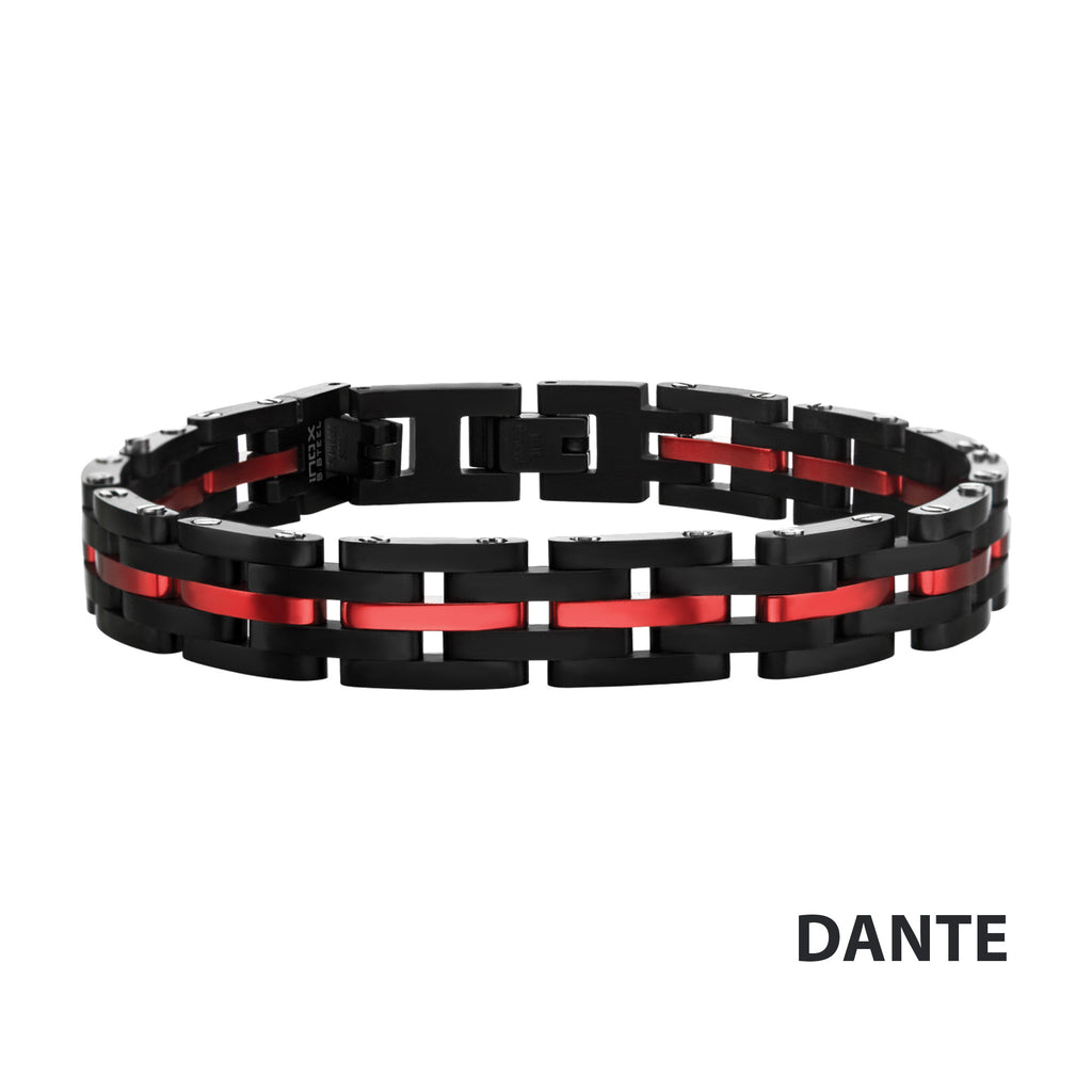 Dante Steel Carbon Link Bracelet