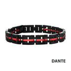 Dante Steel Carbon Link Bracelet