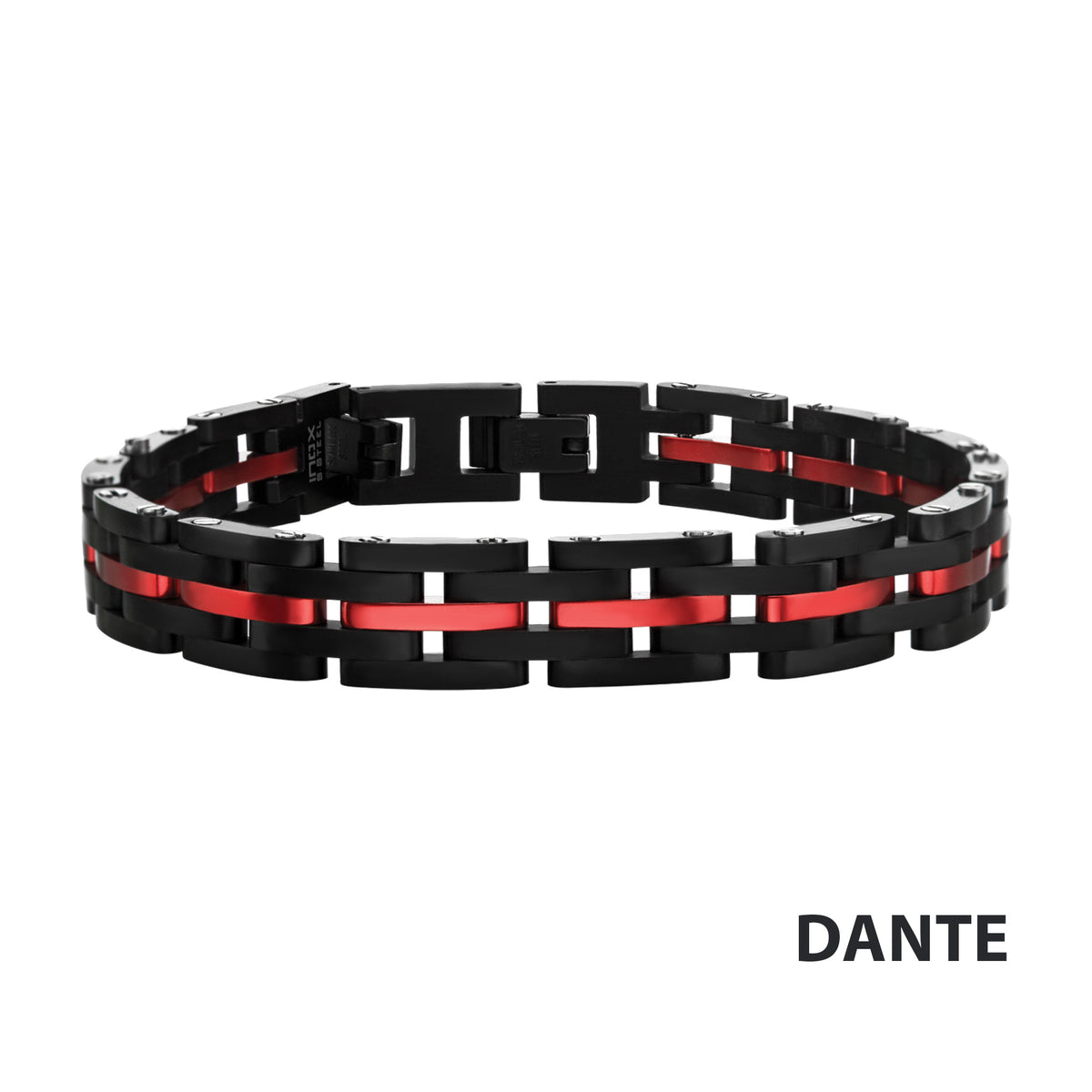 Dante Steel Carbon Link Bracelet