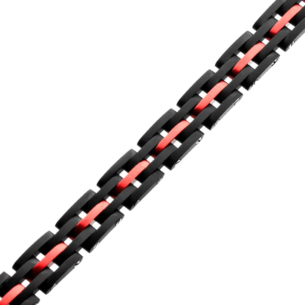 Dante Steel Carbon Link Bracelet