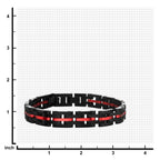 Dante Steel Carbon Link Bracelet