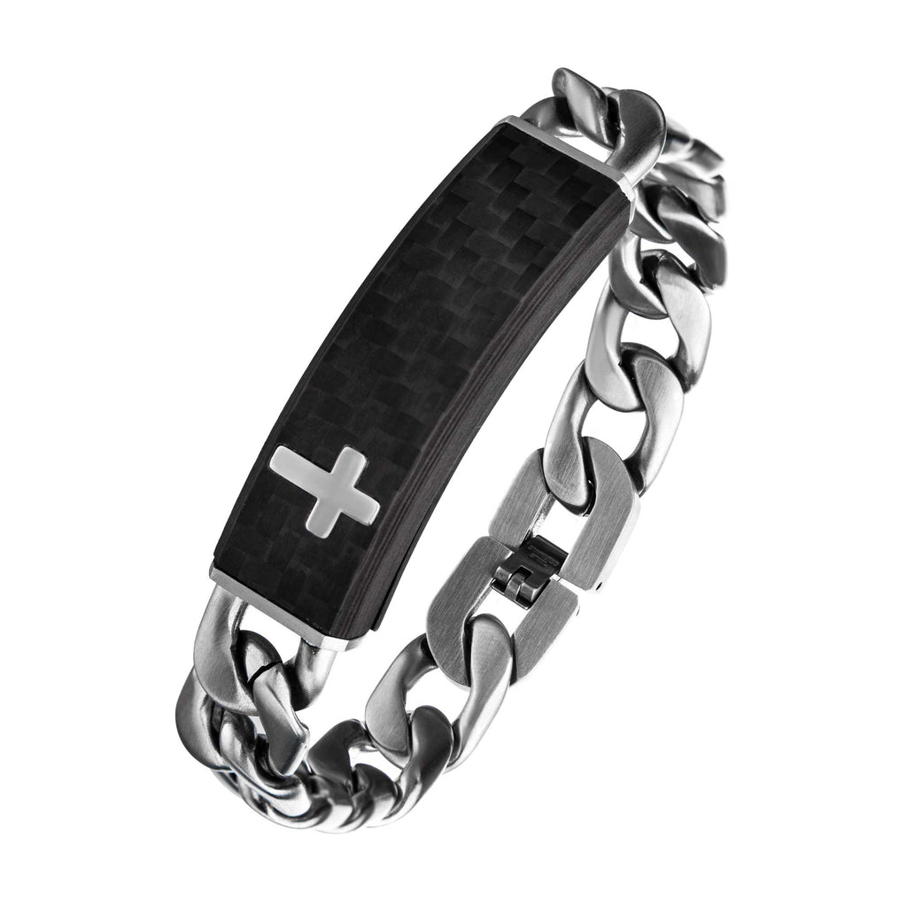 Carbon Steel Link Bracelet