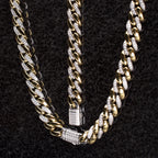 12mm Two-Tone CZ Miami Cuban Bracelet