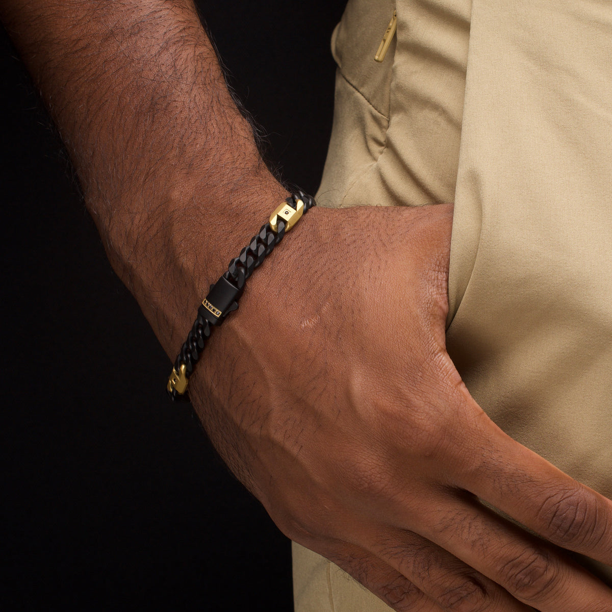 Matte 6mm Black Sapphire Miami Cuban Bracelet