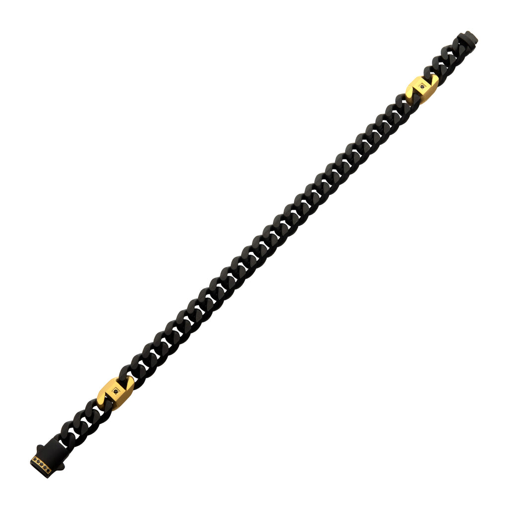 8mm Black Sapphire Miami Cuban Bracelet
