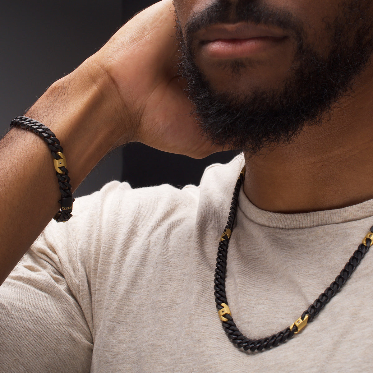 8mm Black Sapphire Miami Cuban Bracelet