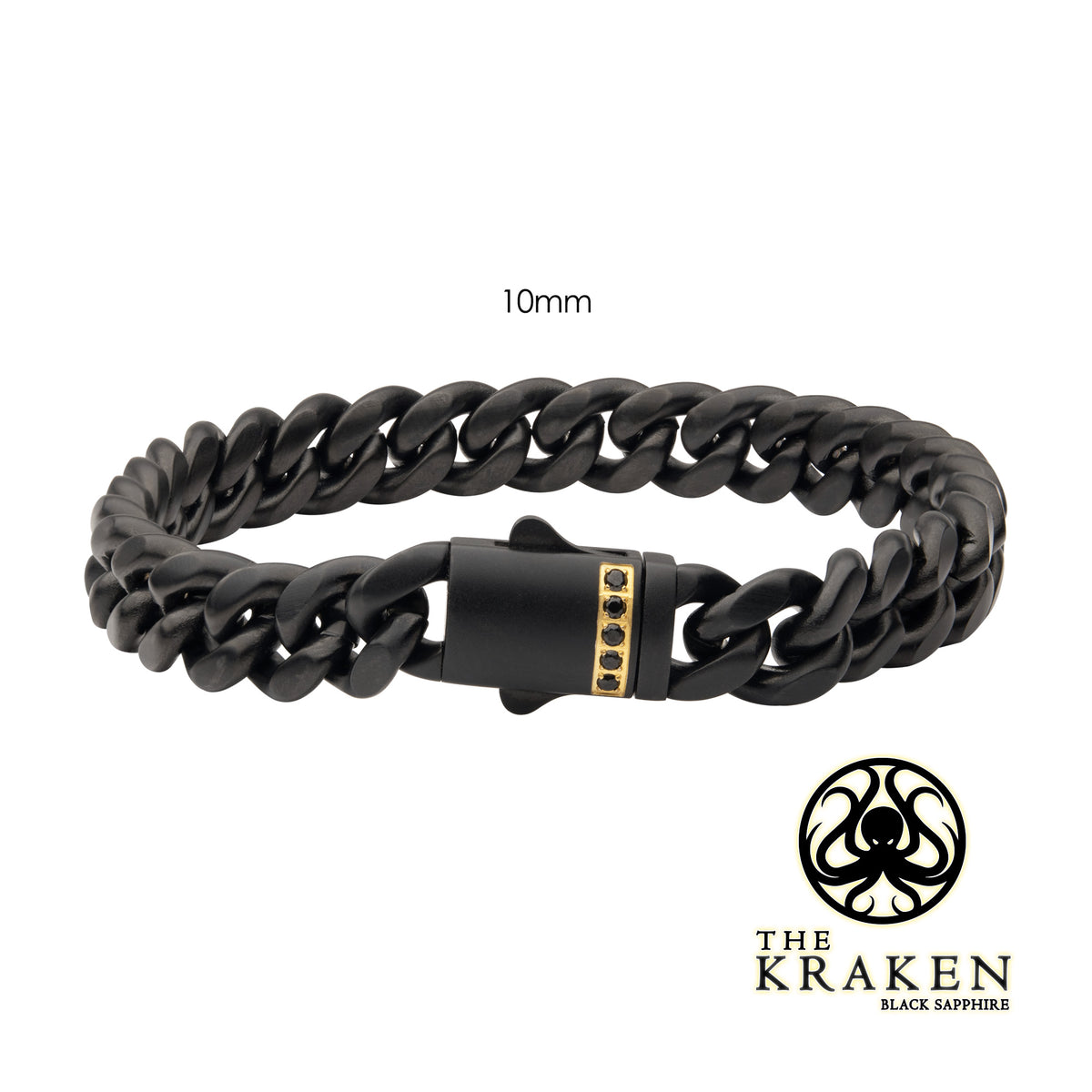 10mm Black Sapphire Miami Cuban Bracelet