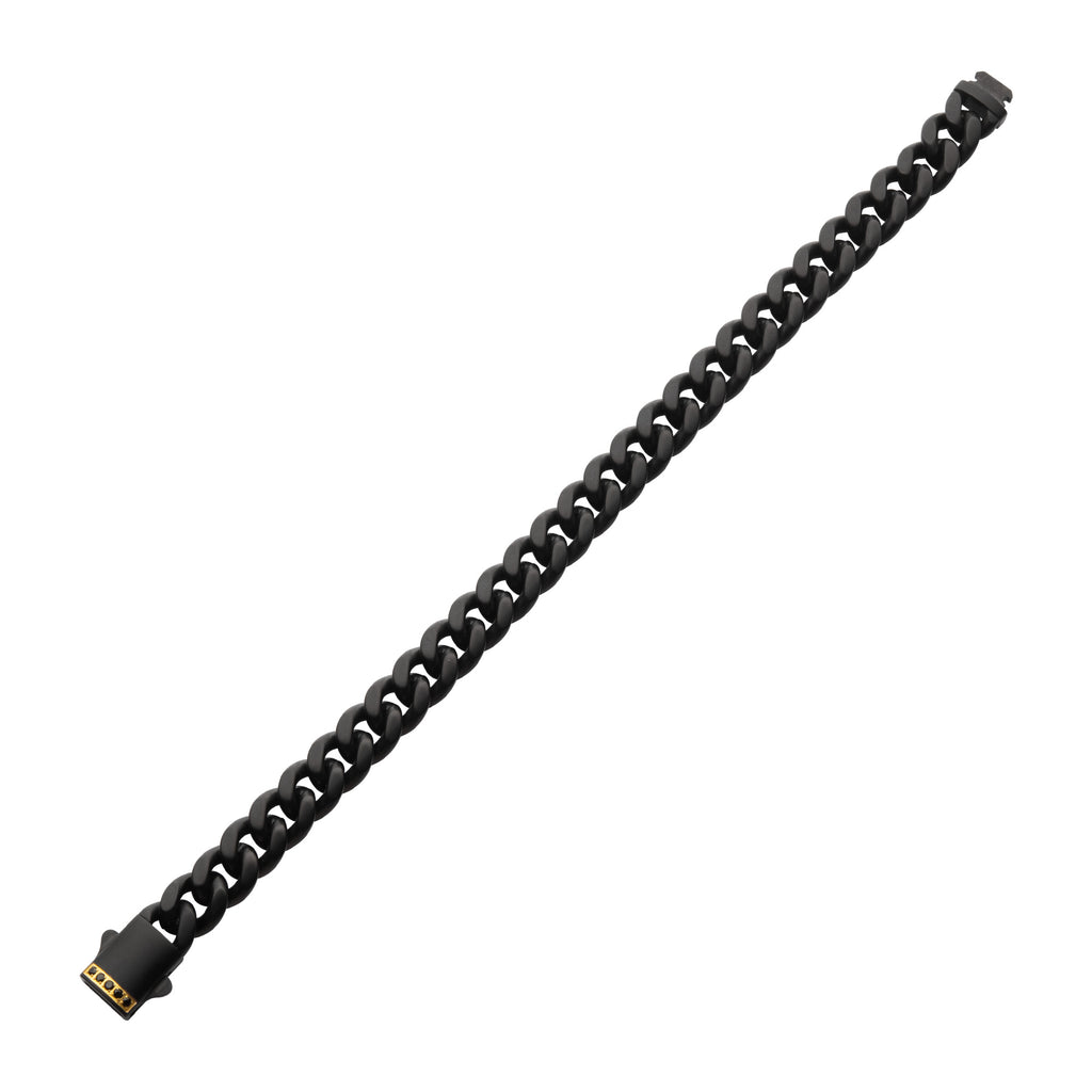 10mm Black Sapphire Miami Cuban Bracelet