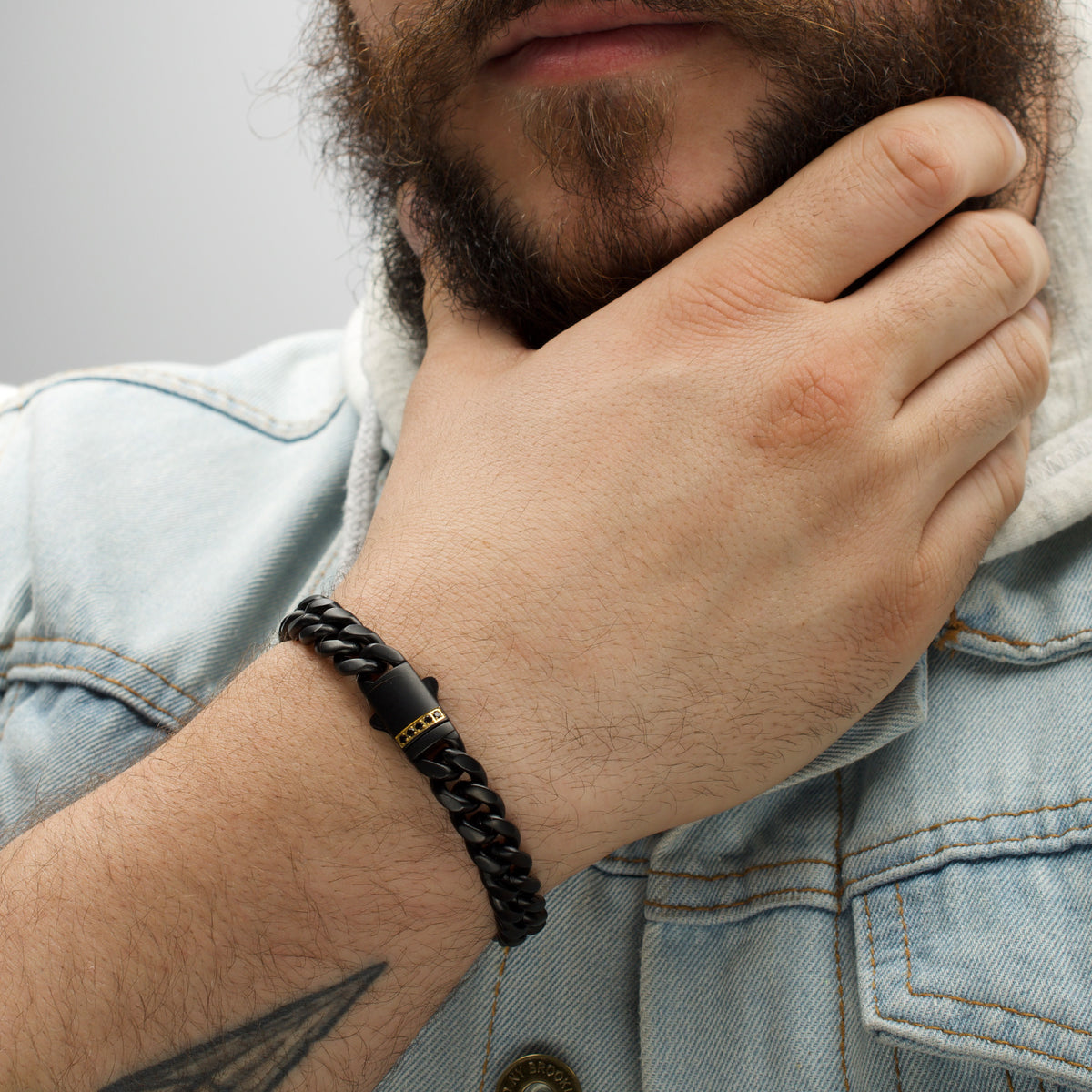 10mm Black Sapphire Miami Cuban Bracelet