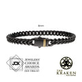 Matte 8mm Black Sapphire Miami Cuban Bracelet