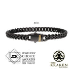 Matte 8mm Black Sapphire Miami Cuban Bracelet