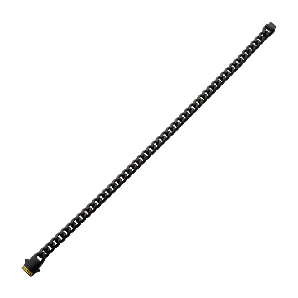 Matte 8mm Black Sapphire Miami Cuban Bracelet