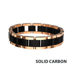 Carbon Rose Gold Link Bracelet