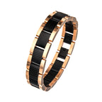 Carbon Rose Gold Link Bracelet