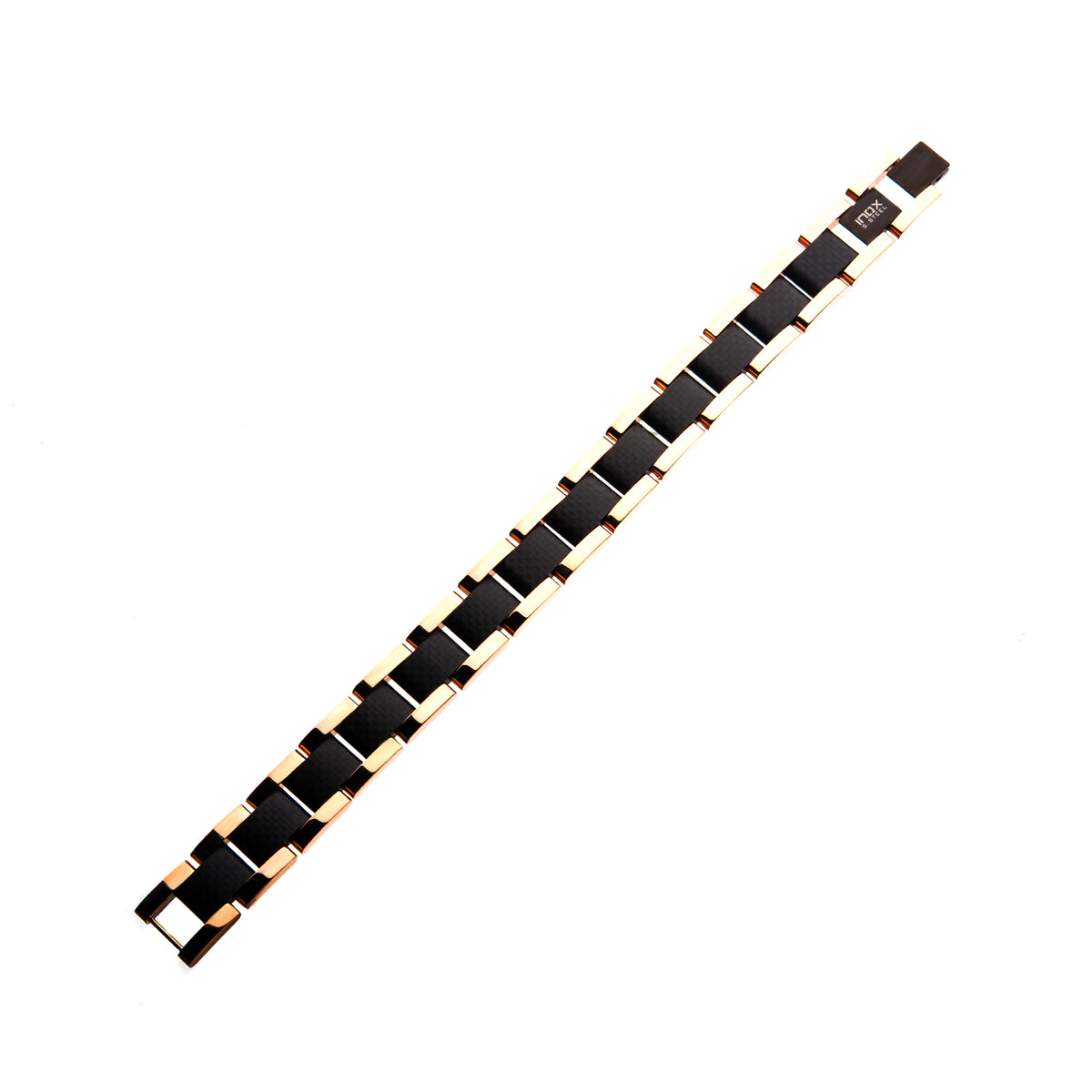 Carbon Rose Gold Link Bracelet