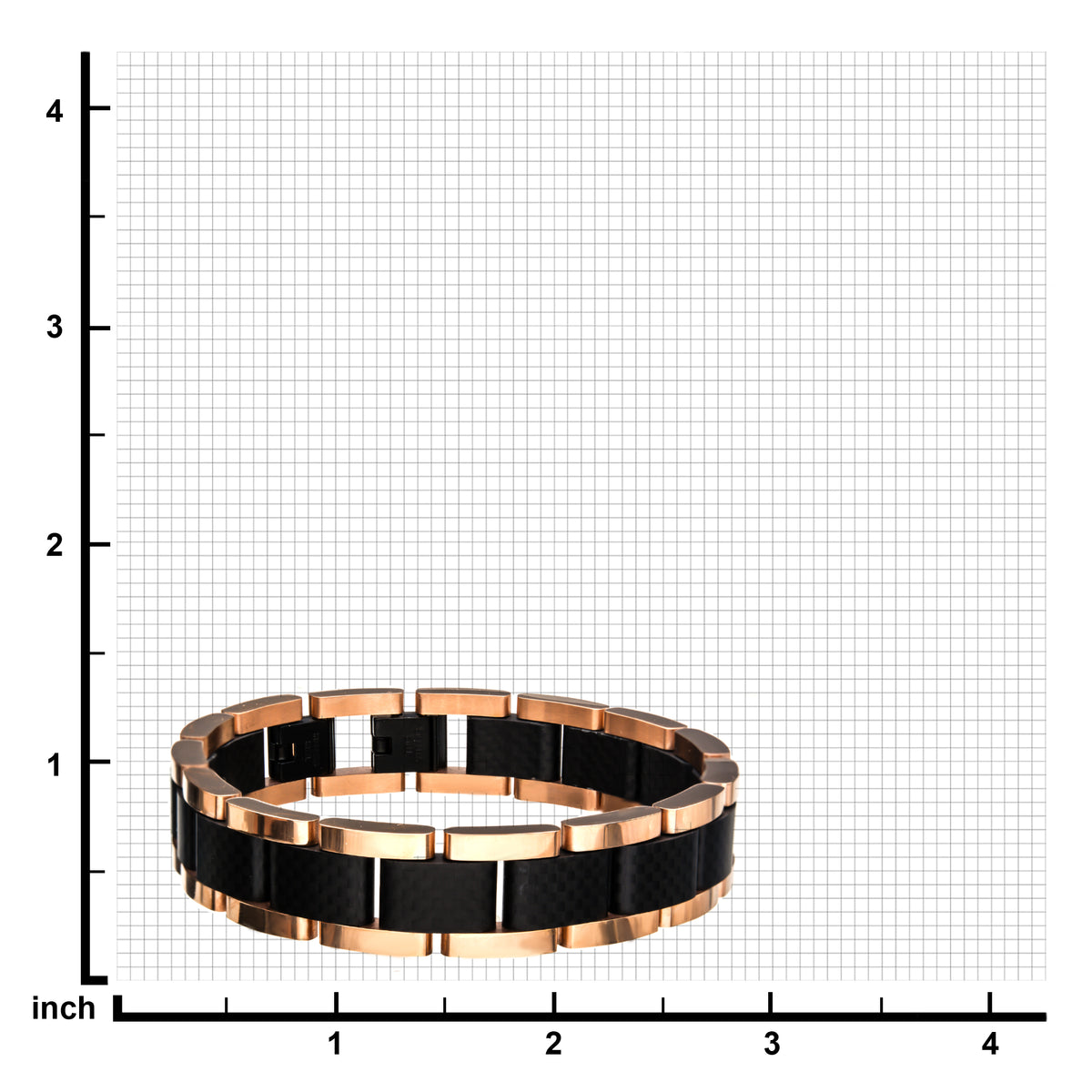 Carbon Rose Gold Link Bracelet