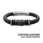 8mm Gunmetal Braided Bracelet