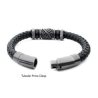 8mm Gunmetal Braided Bracelet