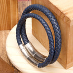 6mm Leather Braided Bracelet