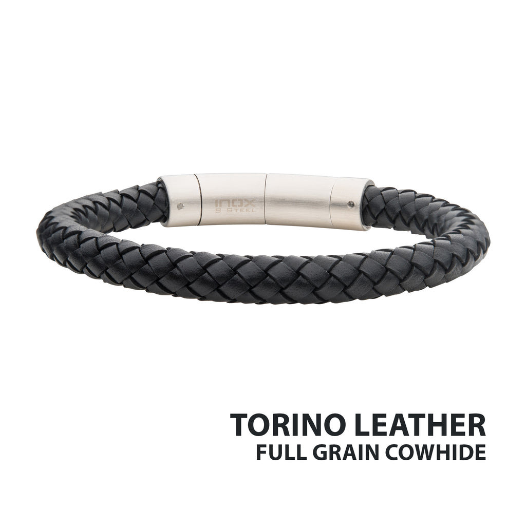 8mm Leather Braided Bracelet
