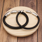 8mm Leather Braided Bracelet