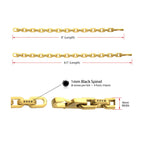 8mm Gold Black Spinel Link Bracelet