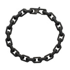 8mm Black Spinel Link Bracelet
