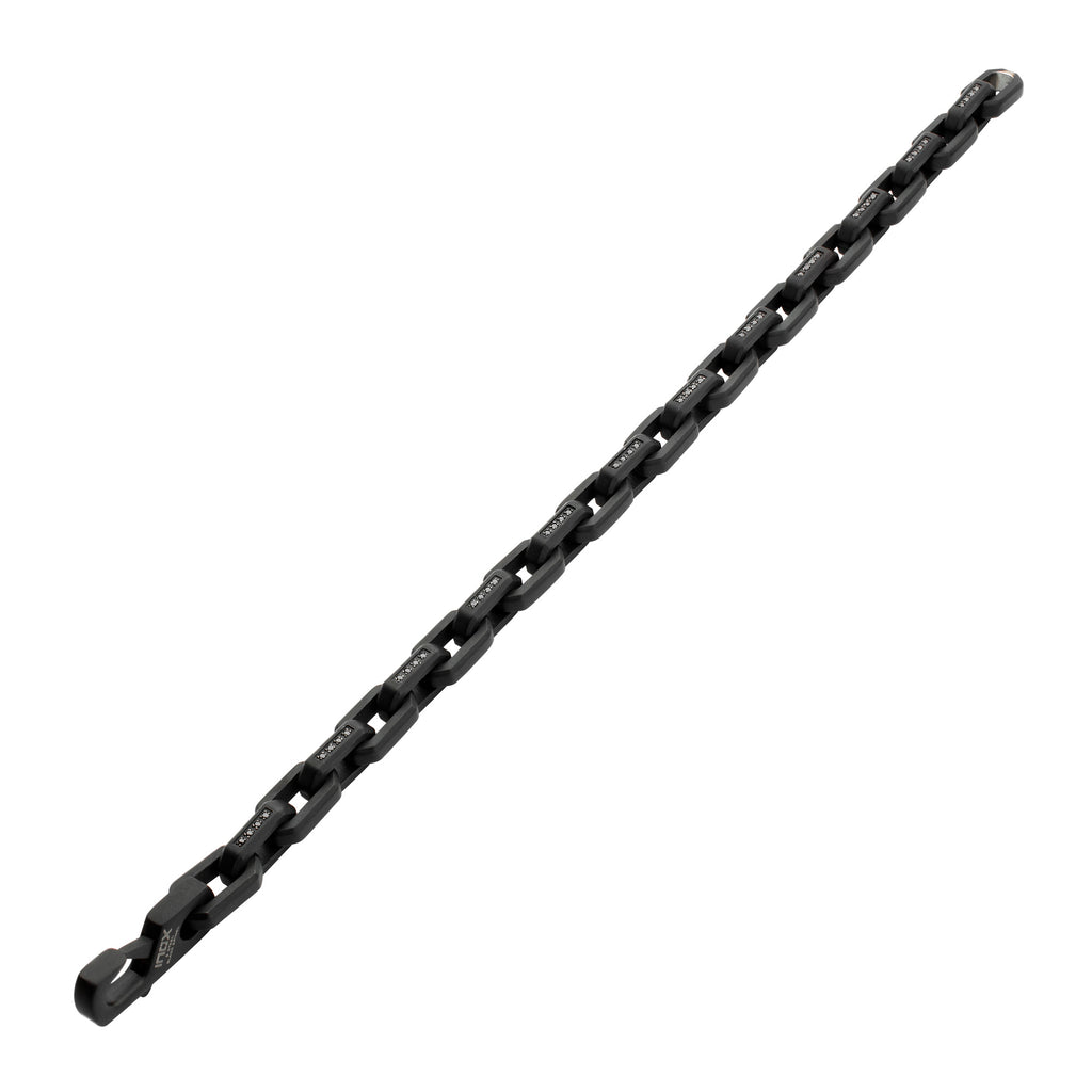 8mm Black Spinel Link Bracelet