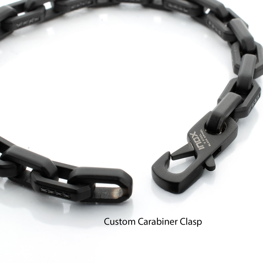 8mm Black Spinel Link Bracelet