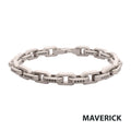 8mm Steel Black Spinel Link Bracelet