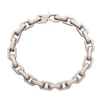 8mm Steel Black Spinel Link Bracelet