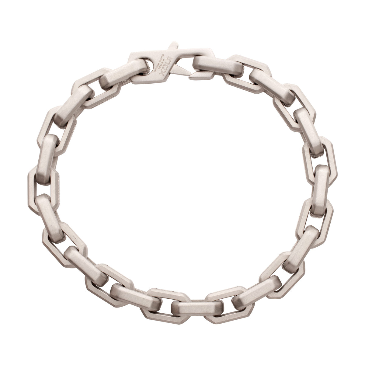 8mm Steel Black Spinel Link Bracelet