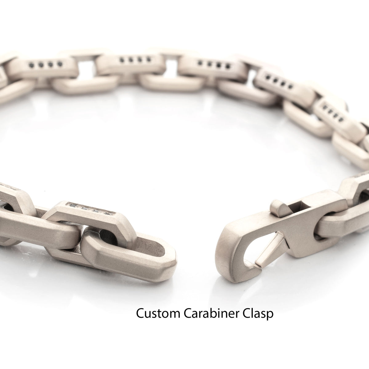 8mm Steel Black Spinel Link Bracelet