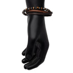 Leather Tiger's Eye Bead Bracelet [BRM1437]