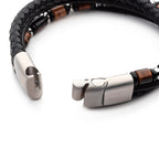 Leather Tiger's Eye Bead Bracelet