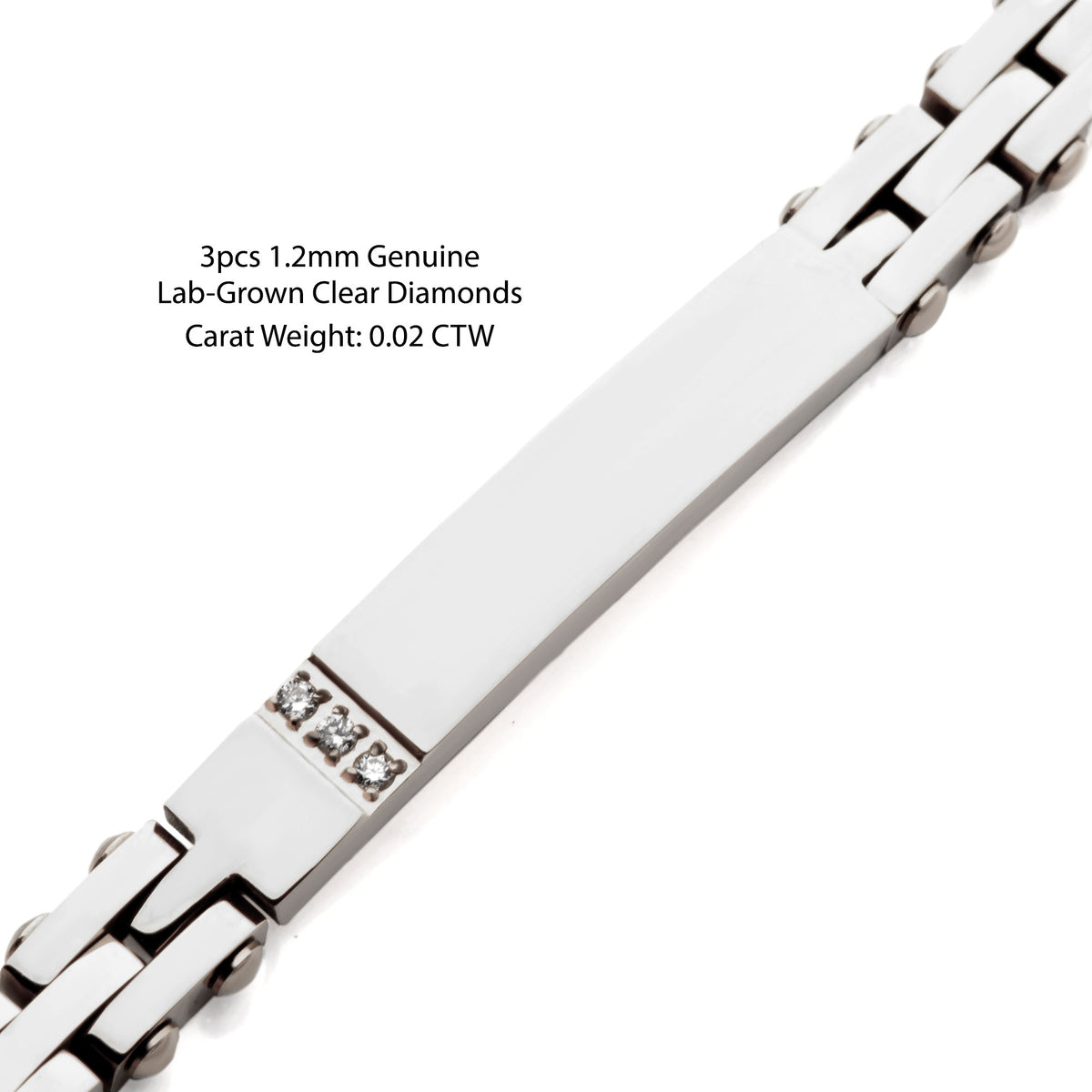 6mm Steel Lab Diamond Tennis Bracelet