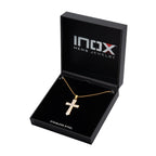 Gold Lab Diamond Tribal Cross Pendant