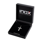 Black Lab Diamond Tribal Cross Pendant