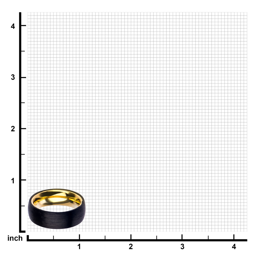 9.5mm Gold Carbon Ring