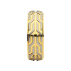 8mm Gold Chevron Ring