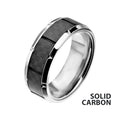 8mm Steel Ridged Ring
