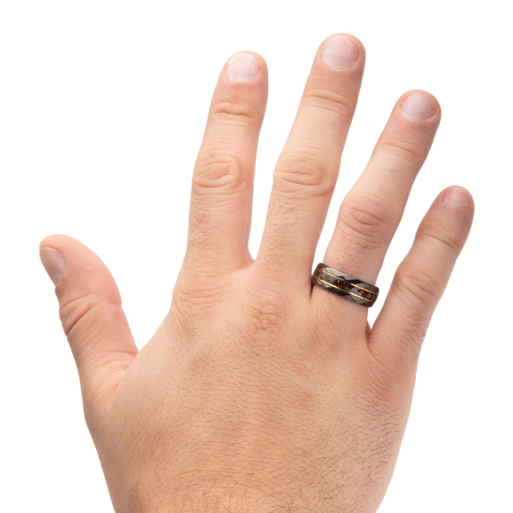 Gunmetal Dino Bone Ring
