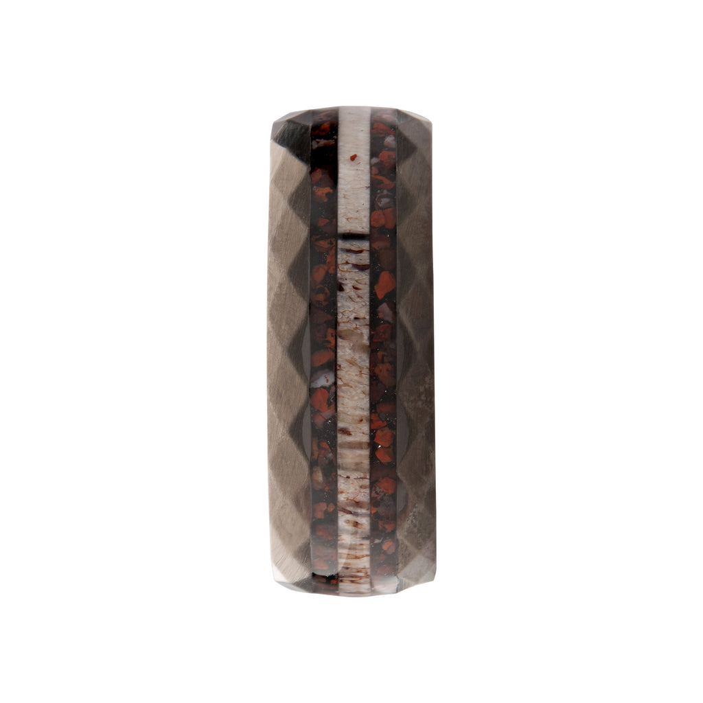 Matte Gunmetal Dino Bone Ring