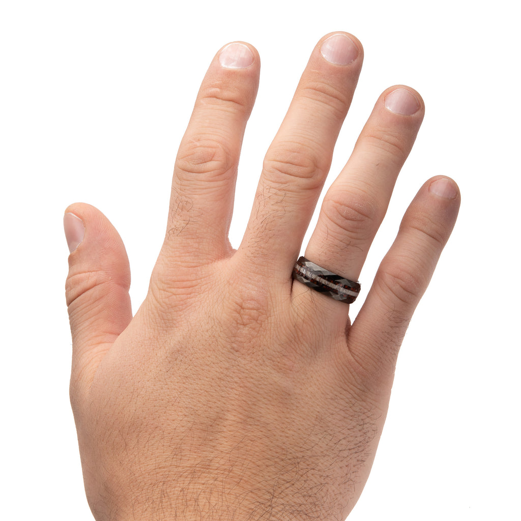 Matte Gunmetal Dino Bone Ring