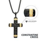 Black Lab Diamond Large Cross Pendant