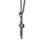 Matte Black Lab Diamond Large Cross Pendant