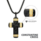 Black Lab Diamond Small Cross Pendant