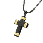 Black Lab Diamond Small Cross Pendant