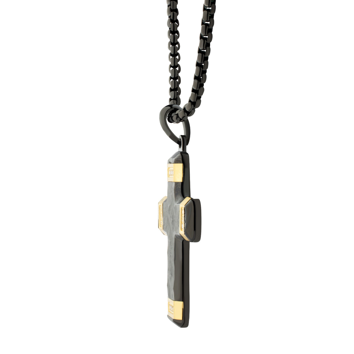 Black Lab Diamond Small Cross Pendant